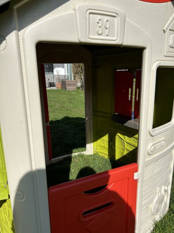 Smoby Spielhaus mit Küche Klingel Zaun Regenbehälter Boden Kaufen auf