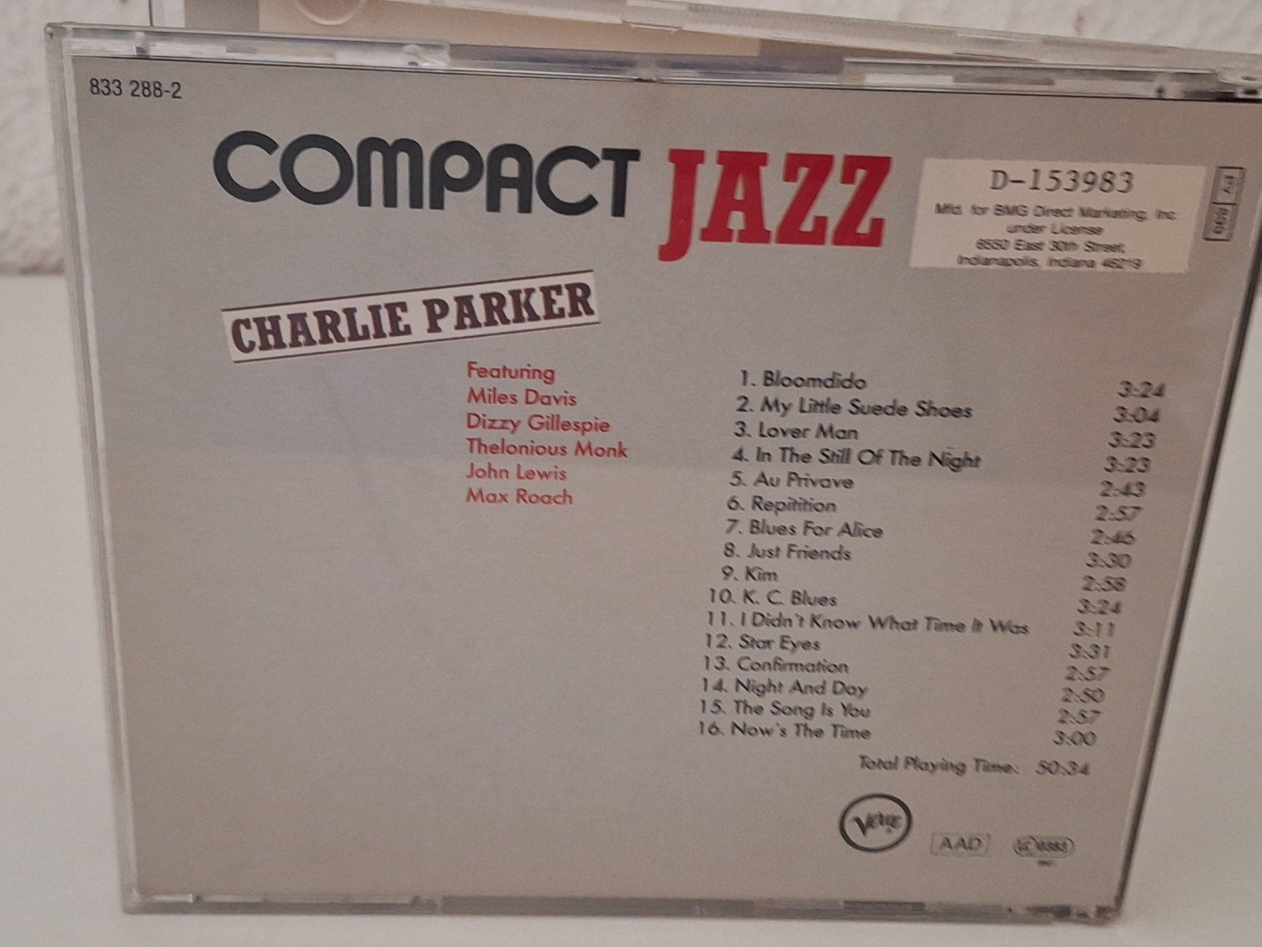 CDs: CD CHARLIE PARKER - Compact Jazz – Gebraucht aus Aarberg von Jackup1 1