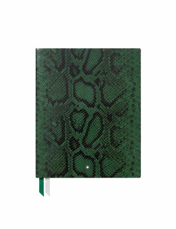 NEU- Montblanc Notebook#149 Python Print Peacock Green lined