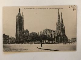 Antike Ansichtskarte Bordeaux, Kathedrale & Turm Pey-Berland