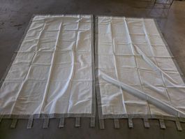 2 Schlaufen Vorhang Schal Vorhänge - 231 x 138 cm