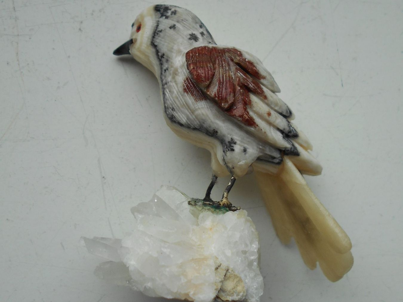 Statuette: Vogel aus Peru mit Serpentin – Nuovo (secondo la descrizione) da Zürich venduto da swisscristal01 1