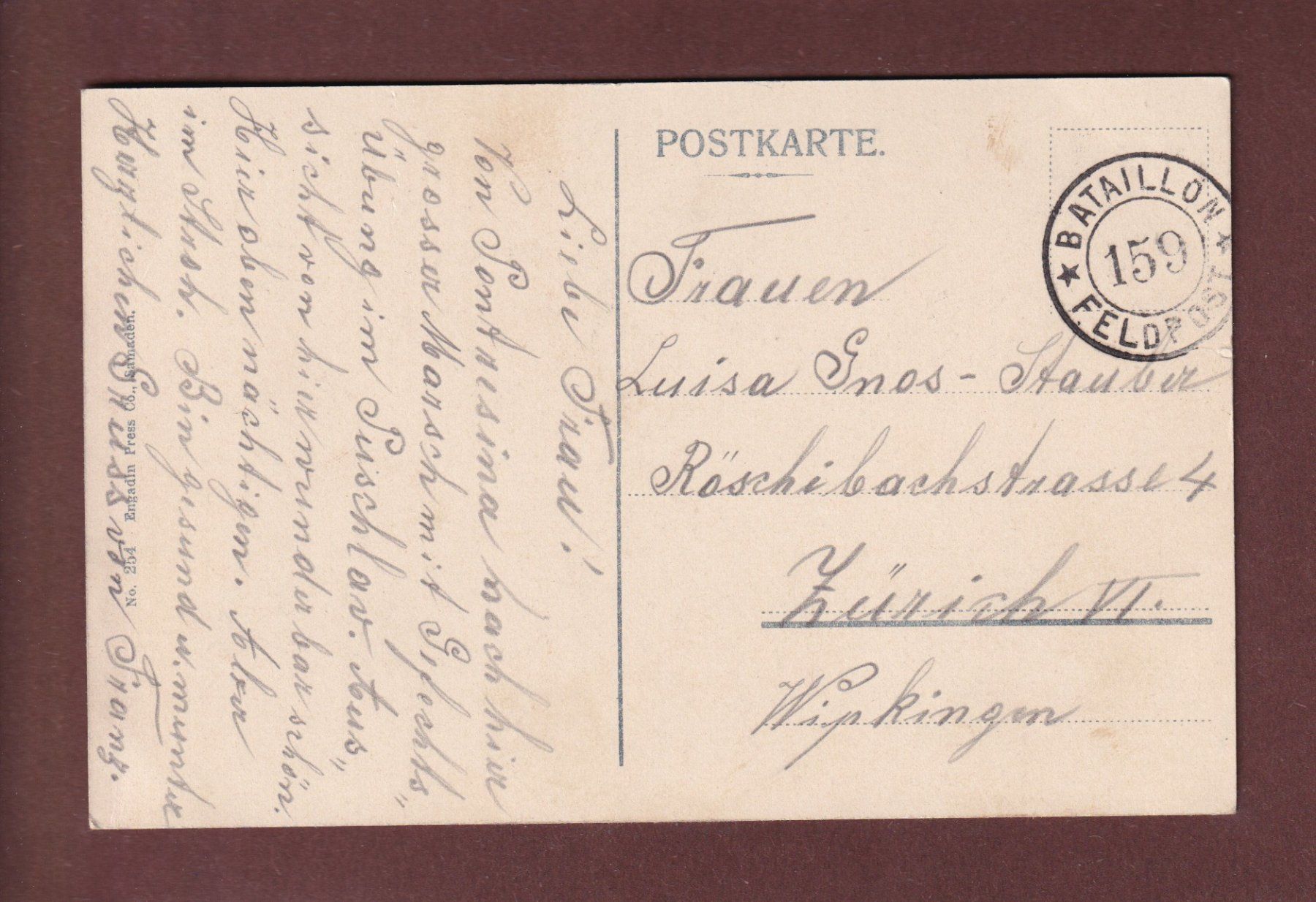 Ansichtskarten: BERNINA-HOSPIZ - Feldpost – Gebraucht aus Pully von nicecards-shop 1