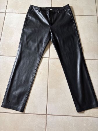 Kunstleder-Hose Damen, schwarz, Grösse 42 - NEU