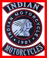 Indian Motorrad Patchset Aufnäher Aufbügler Lederjacke Scout
