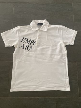 Polo blanc Emporio Armani logo sur le devant et dos
