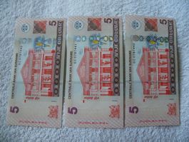 Surinam Suriname 5 Dollar 2020, fortlaufend N., P-162c, Unz