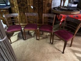 4 Stk. Vintage Stühle Nussbaum, aufbereitet!