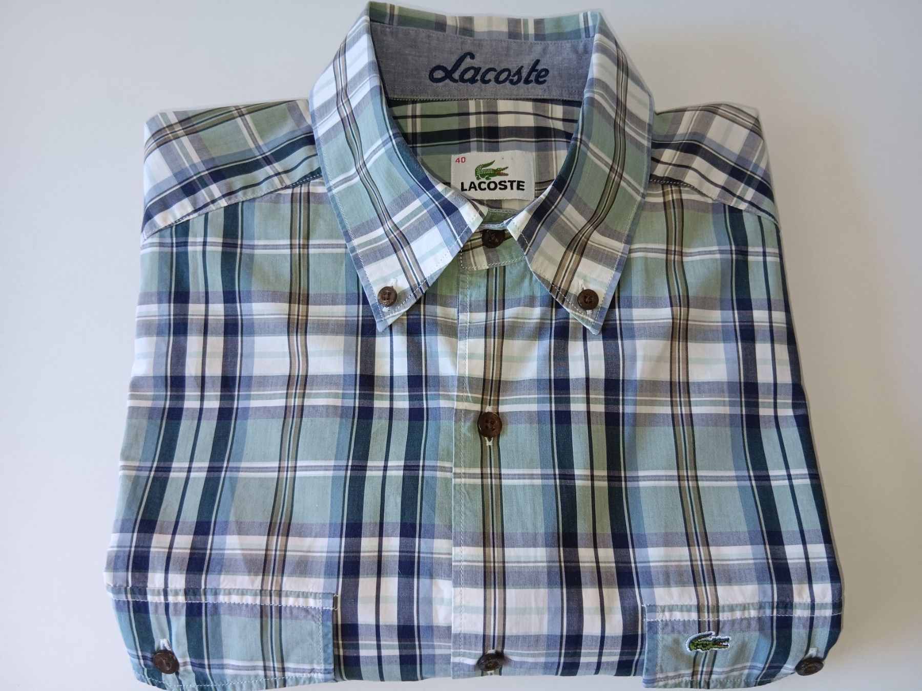 Lacoste Camicie: LACOSTE Chemise manches longues taille 40 – Usato da Cossonay-Ville venduto da Les_1001_perles 1
