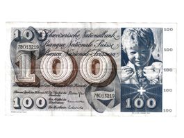 1x 100 Fr. CH Banknoten/Billet - 1971
