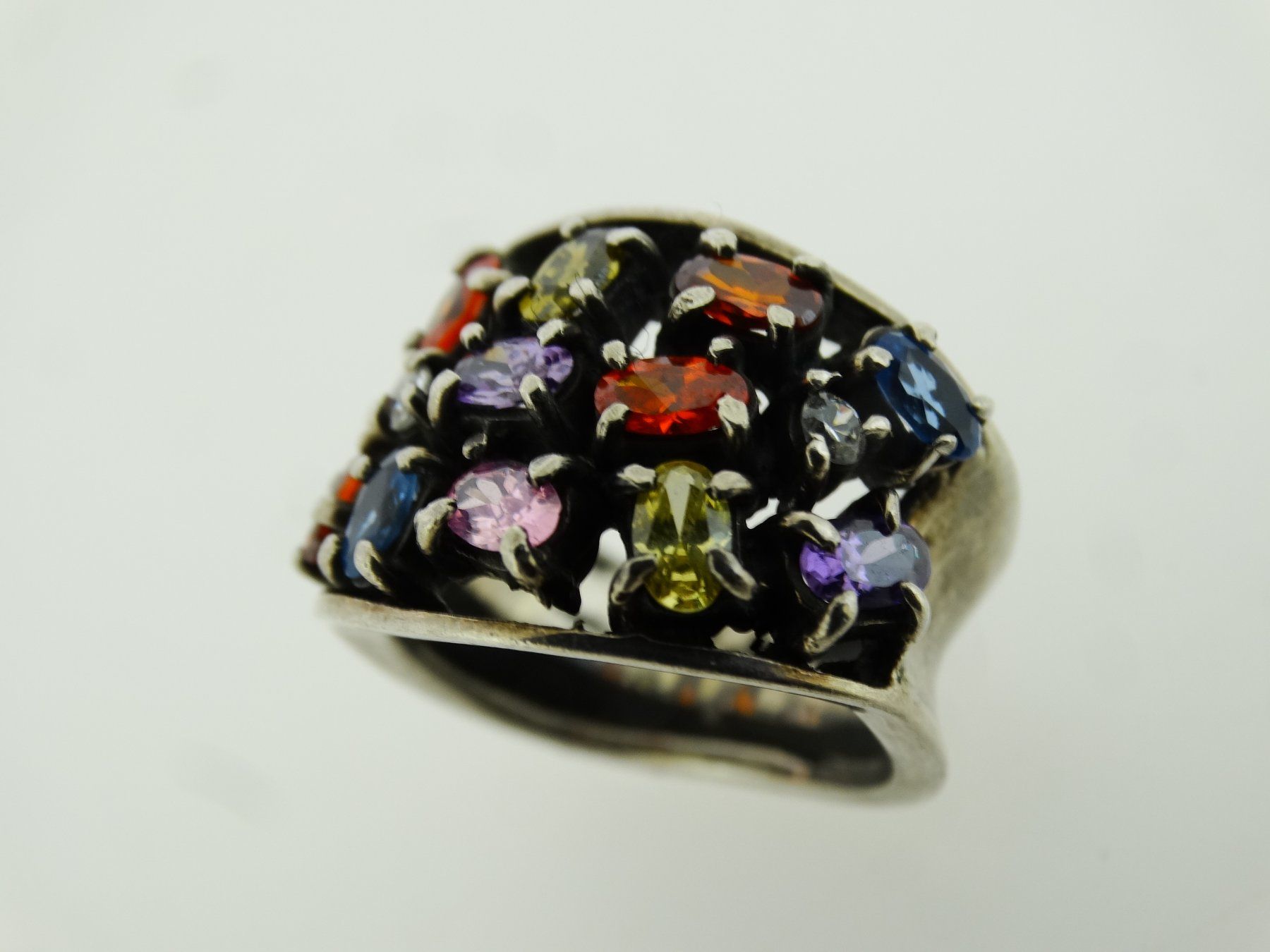 Anelli: Silber 950 Ring mit Farbigen Steinen – Usato da Adliswil venduto da Isaac_92 4