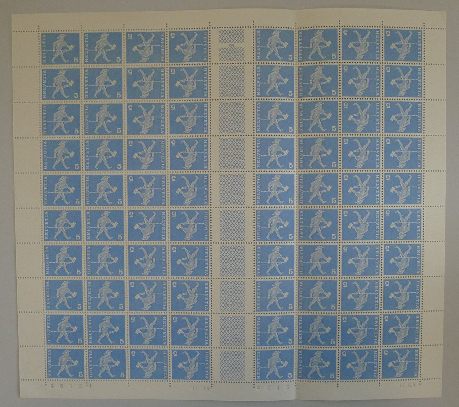 Tutti i francobolli: 1960, S63/K45 kompletter Bogen postfrisch **. – Usato da Sursee venduto da Luzernerraute