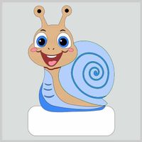 Geburtstafel Schnecke für Junge - Zum selber Bemalen
