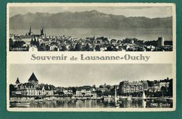 Lausanne-Ouchy, 2 images, ungelaufen, ca. 1910