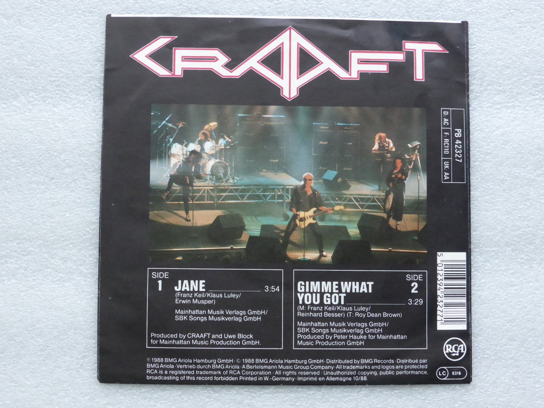 Dischi in vinile: Vinyl Single   CRAAFT – Usato da Küssnacht am Rigi venduto da Mondkinder 3