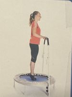 Trimilin Minitrampolin mit Haltestange - Top Zustand!