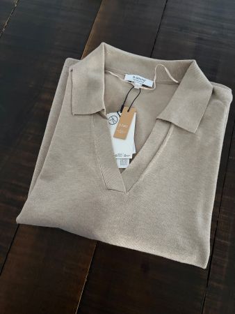 b.young Pullover beige Kragen V-Ausschnitt Grösse XXL neu