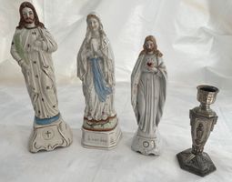 Antike Heiligenfiguren & Kerzenständer