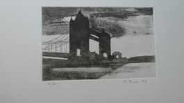 Epreuve d’Artiste Radierung Fritz Peter Tower Bridge London