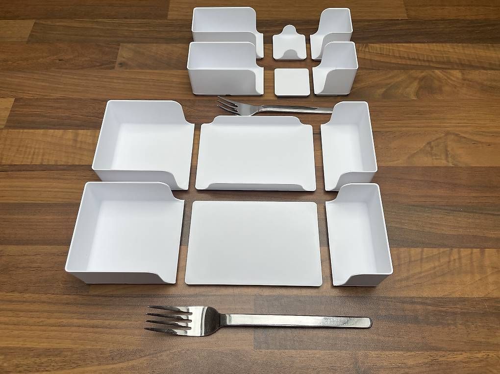 Cucine complete: Modulares Gridfinity Besteckset / Schubladen-Organizer – Usato da Unterseen venduto da Raff_e46 1