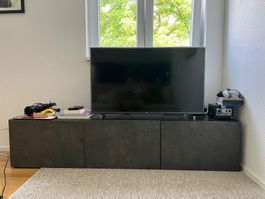 TV bench with doors: IKEA model: BESTA