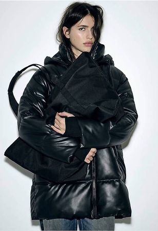 Winterjacke kunstleder ZARA 