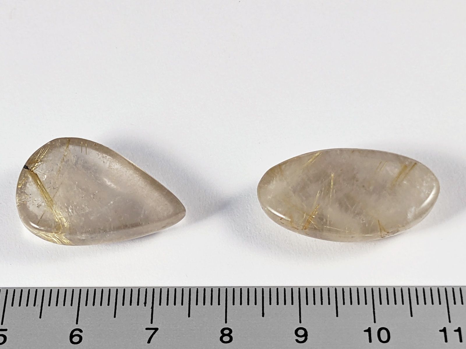 Minerali & Pietre curative: Rutilquarz Cabochon 2Stk. 25 und 24mm – Nuovo e nell'imballaggio originale da Meilen venduto da StoneGarden 1