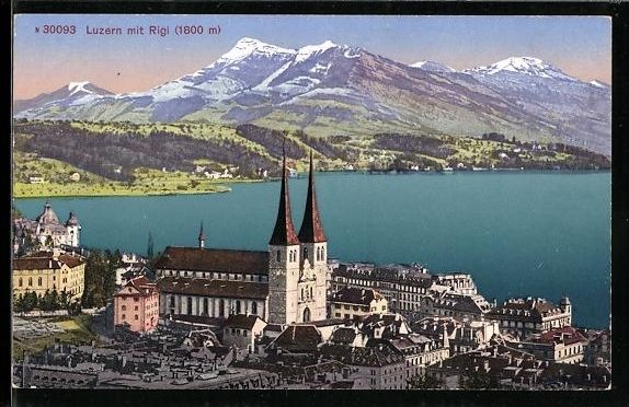 Ansichtskarten: AK Luzern, Teilansicht mit Rigi – Gebraucht aus Berlin von bartko-reher