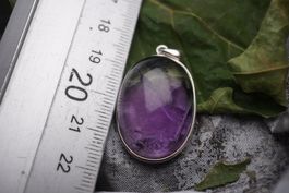 Amethyst   33mm x 22mm    Silber 925 Silber  Anhänger