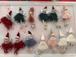 Suesse Weihnachtsbaumschmuck Engel, Vintage Stil, 13 Stk.