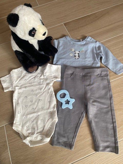 Lotti & Set di vestiti: neues Baby Set Gr. 62 "Panda hellblau" – Nuovo (secondo la descrizione) da Staufen venduto da Nasli