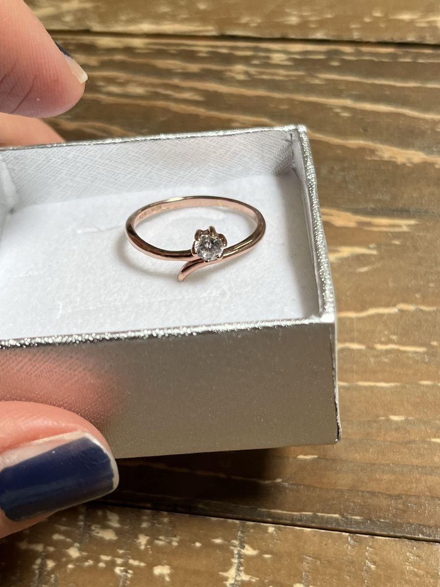 Anelli: Silberring rosé vergoldet mit Zirkonia – Usato da Worb venduto da alfiie824 1