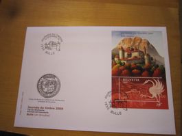 2009 Journée du timbre Bülle Block auf Brief
