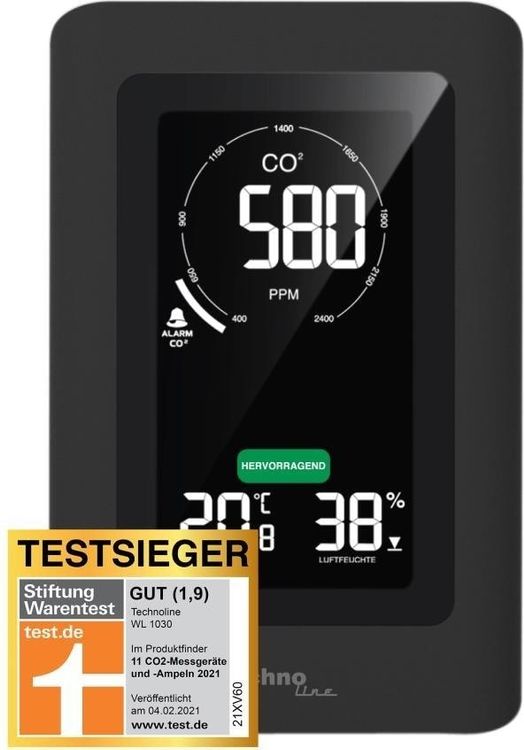 Technoline / CO2 Monitor / Überwachung der Raumluftqualität (Neu