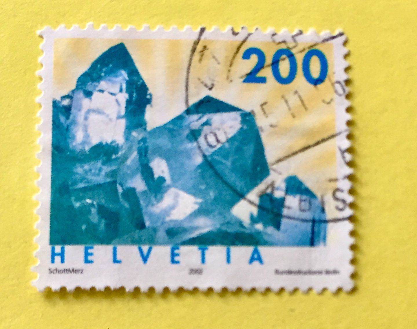 Tutti i francobolli: Nr.1065 Berkkristall GESTEMPELT 2002   – Usato da Aarau venduto da Billa007
