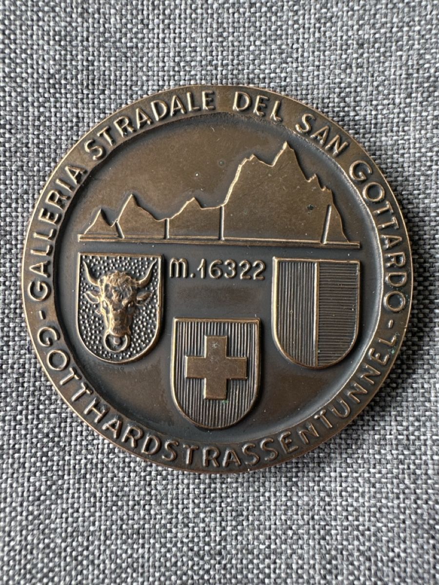 Medaglie: Bronzemedaille 1976 Gotthard Tunnel Durchschlag  – Usato da Baar venduto da Hillsboro 1