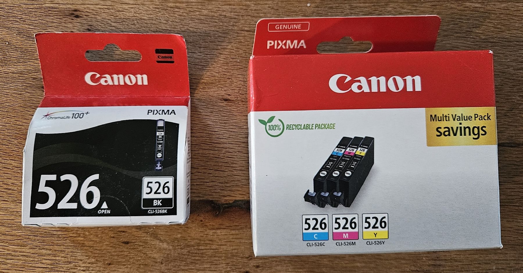 Canon Cartouches & Toner: Canon Druckerpatronen CLI-526BK CLI-526C CLI-526M CLI-526Y – Neuf avec emballage d'origine à Riehen par Elbolas
