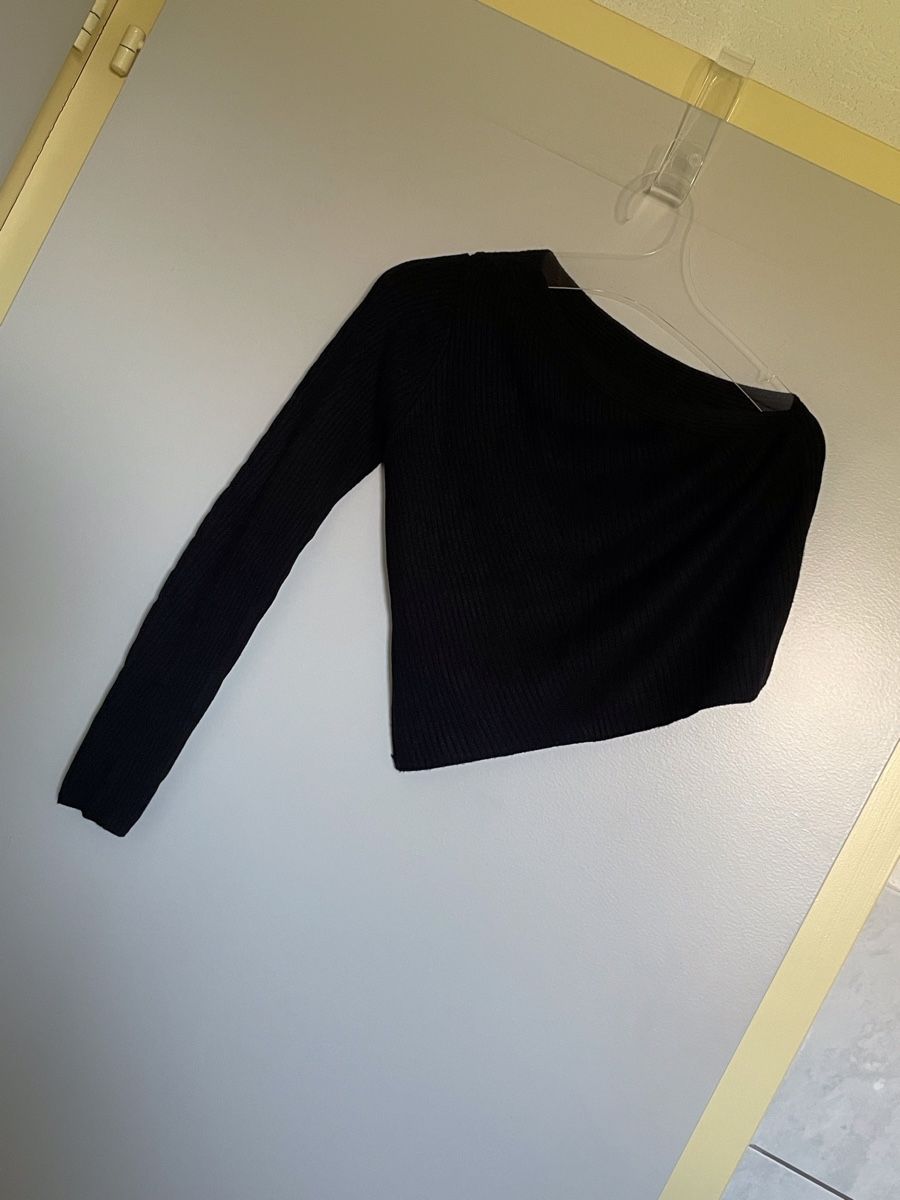 Zara Tops: Pull asymétrique noir côtelé - Taille S - Neuf – Neu und originalverpackt aus Vuadens von Nina11