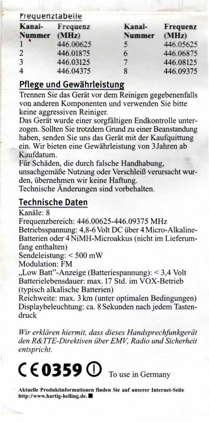 Funktechnik: Handsprech Funkgeräte HSF 450 – Gebraucht aus Zürich von Eiwan 4