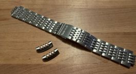 TAG Heuer 20mm FAA008 AL-A1 Edelstahl Armband NEU & Endlinks
