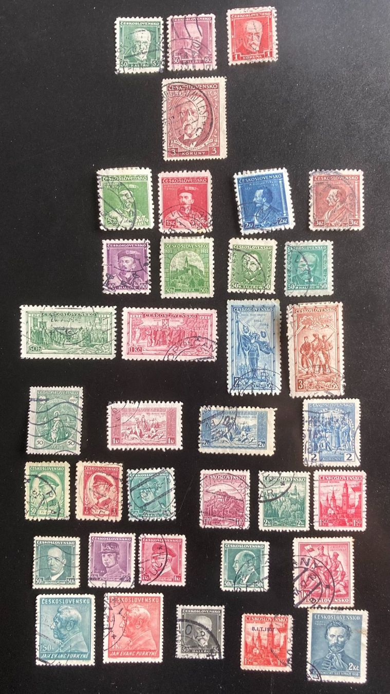Tutti i francobolli: Lot Tschechoslowakei (1920-1938), 70 Werte # – Usato da Hermetschwil-Staff venduto da Starbliggi 1