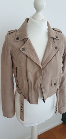 Jacke beige Gr. XS Bikerstyle