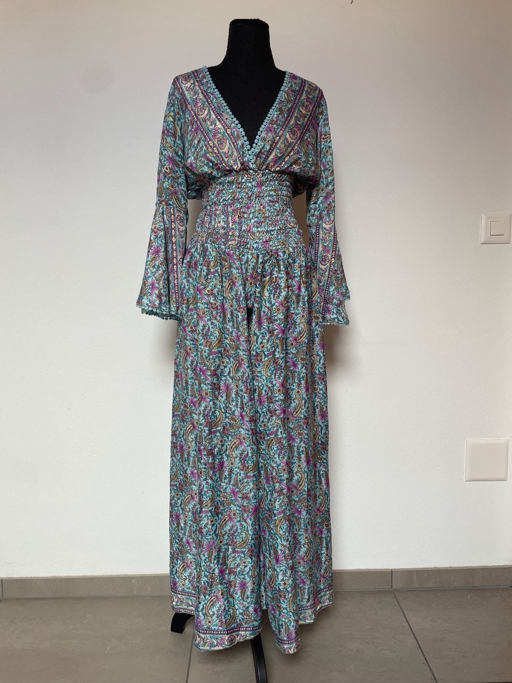Gonne: Boho Maxihosenrock und Bluse aus Seide – Nuovo (secondo la descrizione) da Sigriswil venduto da ck56 4