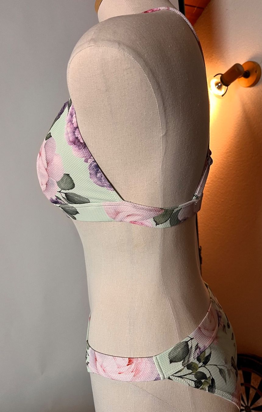 Lascana Costumi da bagno & Bikini: LASCANA, Bikini, Grösse 36A/B, Farbe Hellgrün mit Blumen – Nuovo e nell'imballaggio originale da Rudolfstetten venduto da gst_g7xl 6