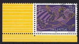 1981 Flugpost 2+1Fr.  Pro-Aero ET-gest. ʘ ZNr. F48 Kat. 2.-