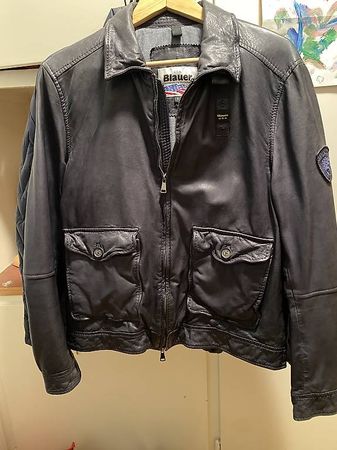 Blauer USA Lederjacke,echtes weiches Leder, Top Zustand
