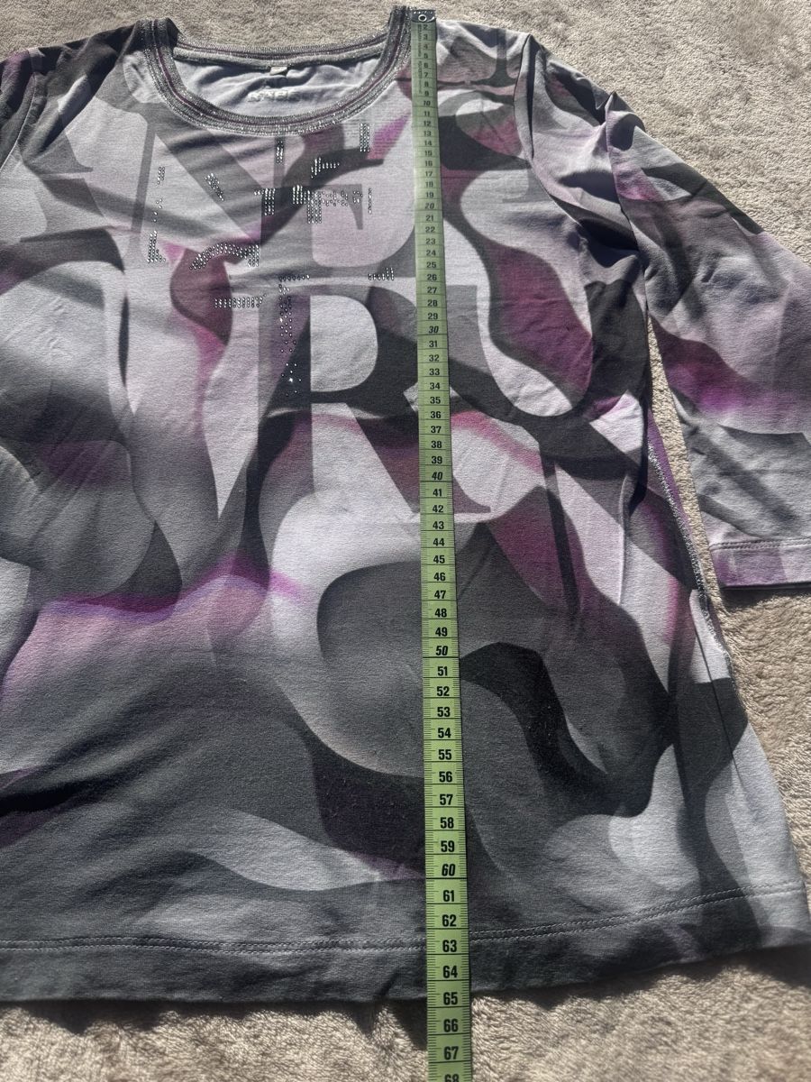 Rabe T-Shirts: RABE Shirt, Grösse 42, Grau-Lila Muster – Gebraucht aus Kehrsatz von Adrenalina1 1
