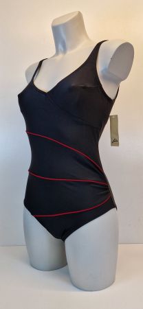 Badehose Damen 36B Lahco Basic Black Red / Rabatt 50% - 70%!