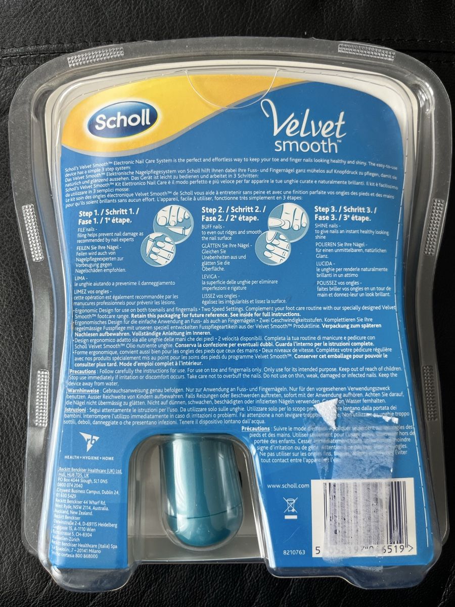 Manicure: Scholl Velvet Smooth Electronic Nail Care System – Nuovo e nell'imballaggio originale da Zürich venduto da BBET2025 1