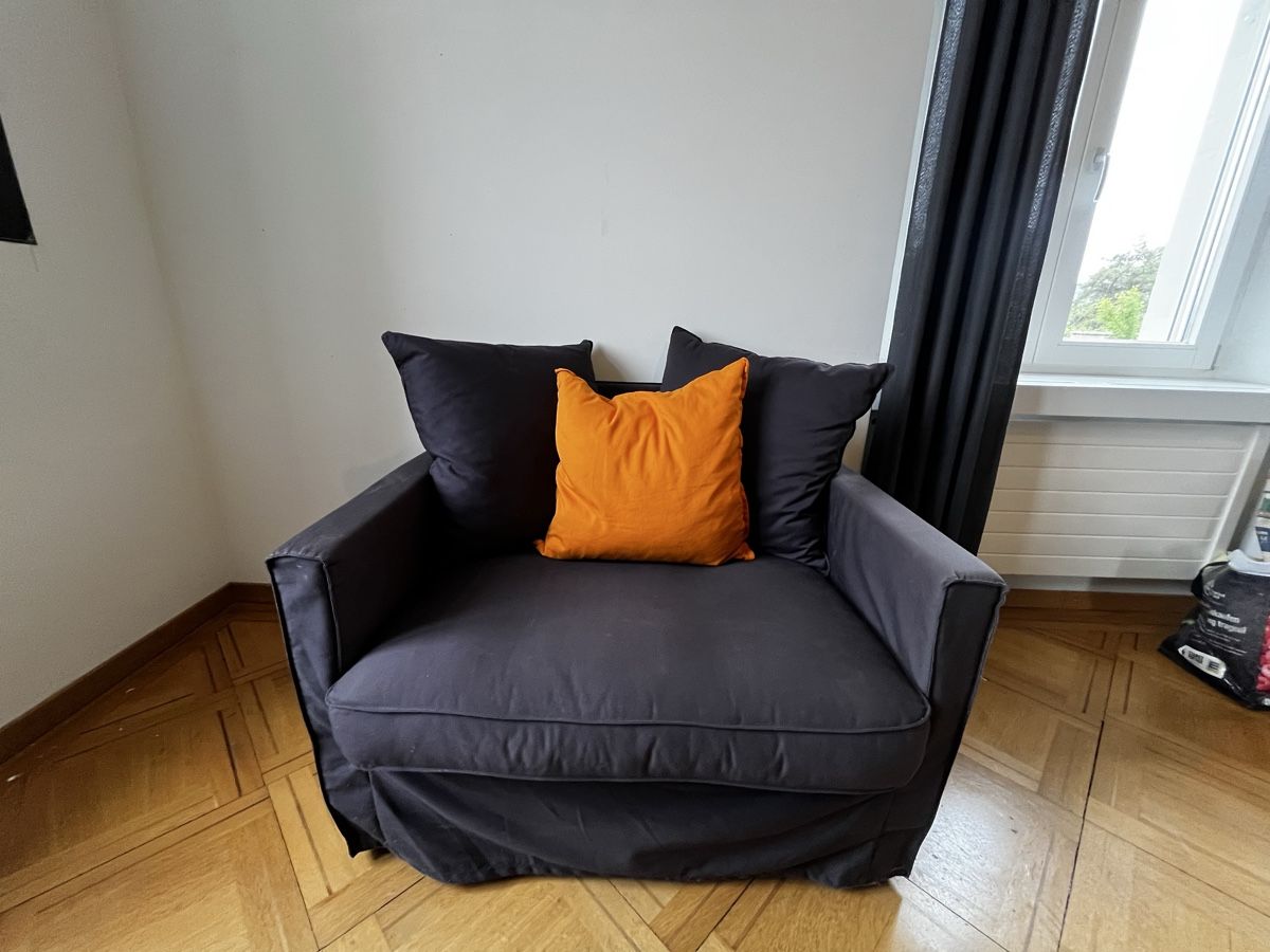 Ikea Sofas: Gemütliches Sofa Sessel dunkelgrau – Gebraucht aus Schaffhausen von Patilou